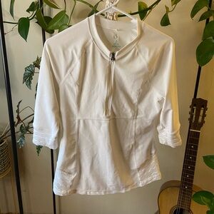 Women's Prana White Brigitte Sun Shirt
